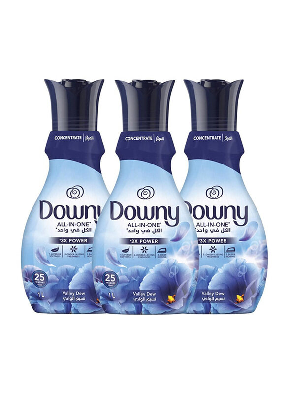 

Downy Concentrate Valley Dew Fabric Softeners, 3 x 1 Liter