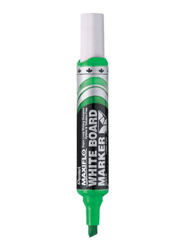 Pentel Maxiflo Chisel White Board Marker, Green