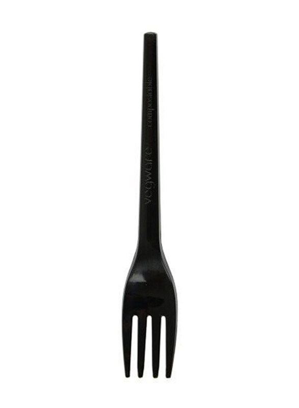 CGT 50-Piece Disposable RCPLA Fork Set, Black