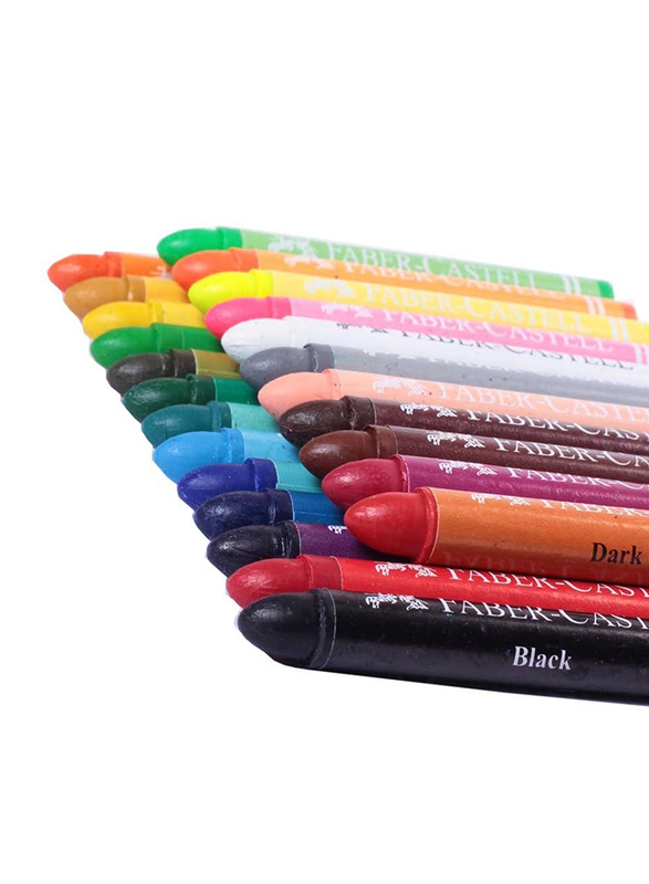 Faber-Castell 24 Colours Round Jumbo Wax Crayons, Multicolour