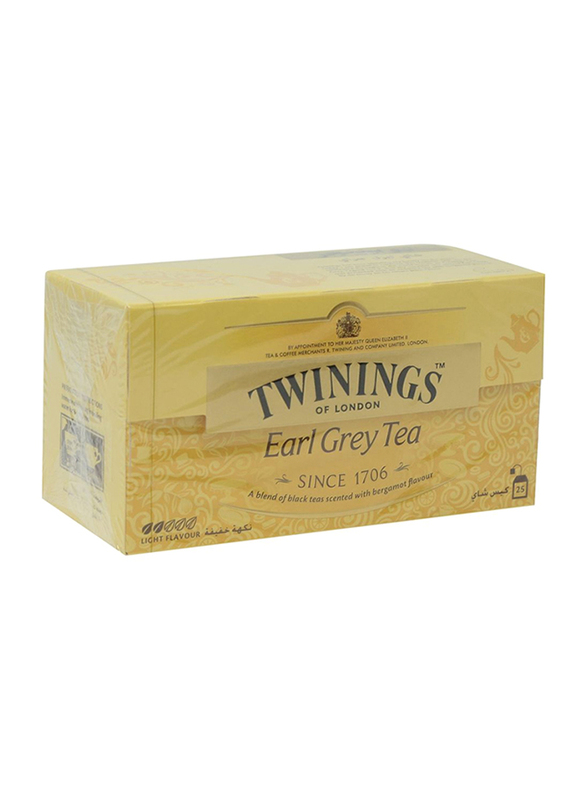 Twinings Goldline Light Flavour Earl Grey Tea, 25 Tea Bags