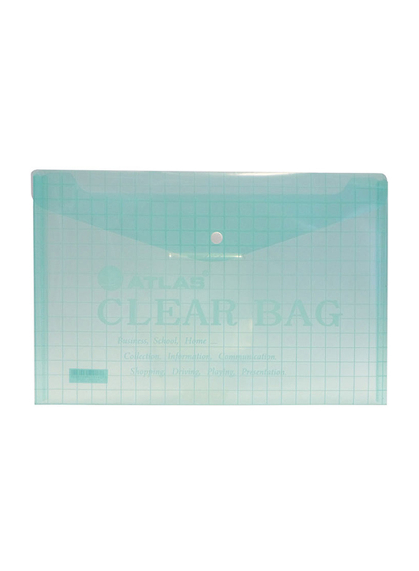Atlas My Clear Bag, Green ( pack of 12 pcs)