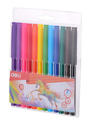 Deli ColoRun 12 Colours Sketch/Felt Colored Pens, Multicolour