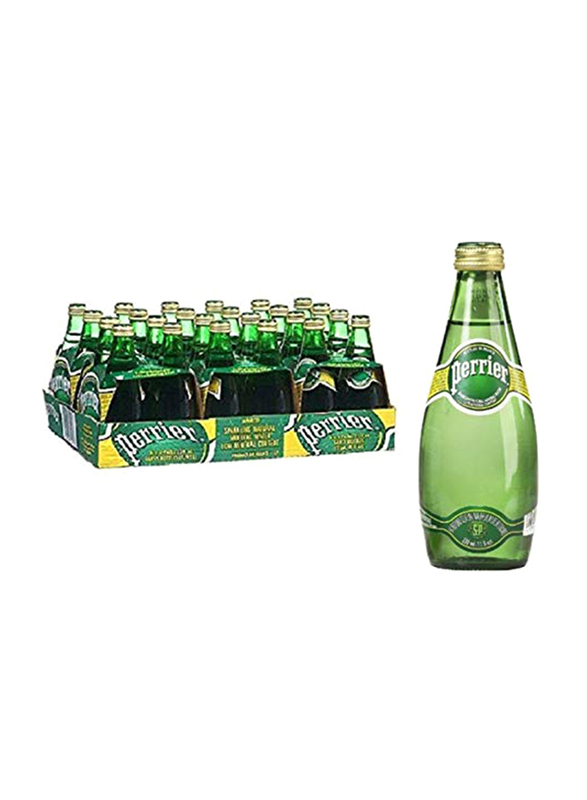 Perrier Glass Bottle Sparkling Water, 24 x 330ml