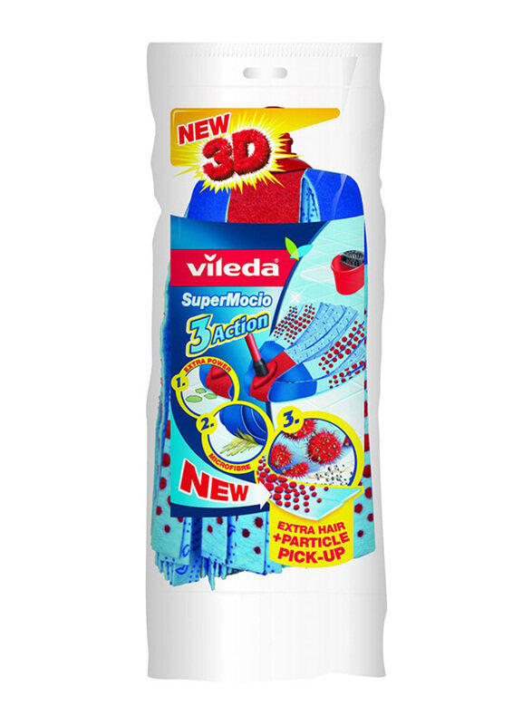 

Vileda 3 Action Supermocio Floor Mop Refill, Multicolour