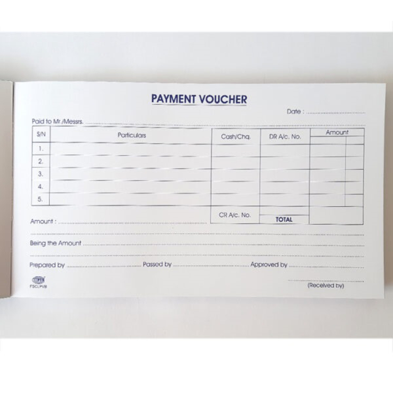 FIS Payment Voucher Book, 120mm x 210mm, 50 Sheets