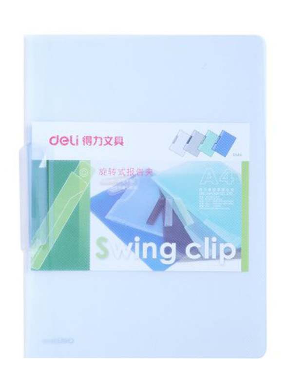 Deli Swing Clip File, A4 Size, Transparent