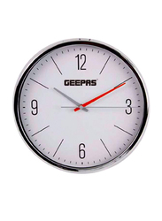 Geepas Plastic Wall Clock, Silver