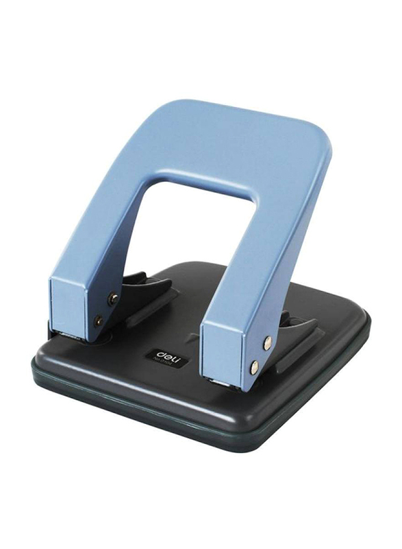 Deli Two Hole Punch, 35 Sheets, Blue/Black