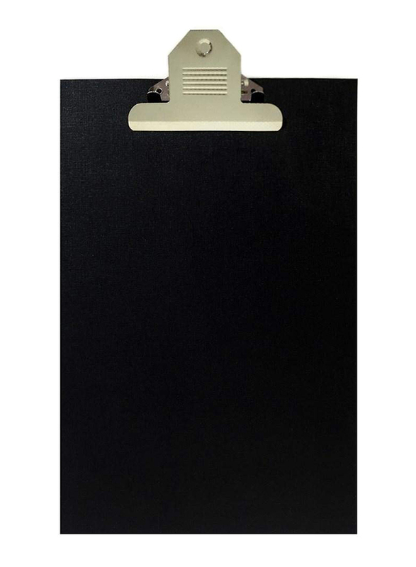 FIS Clipboard with Butterfly Jumbo Clip, A4 Size, Black