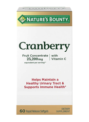 Nature's Bounty Cranberry with Vitamin C Dietary Supplements, 60 Softgels