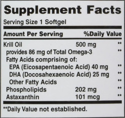 Nature's Bounty Krill Oil, 500mg, 30 Softgels