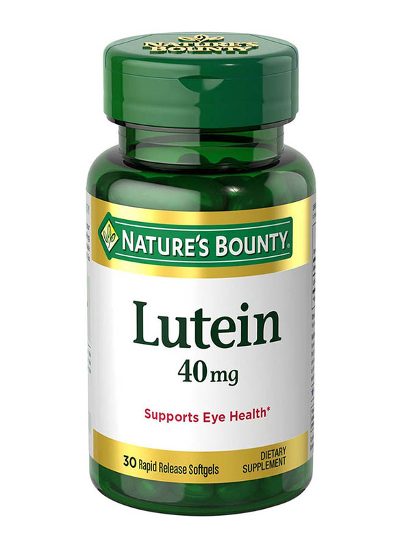 Nature's Bounty Lutein Dietary Supplements, 40mg, 30 Softgels