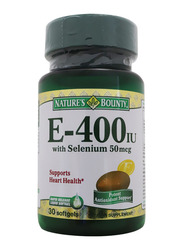 Nature's Bounty E-400 IU with Selenium, 50mg, 30 Softgels