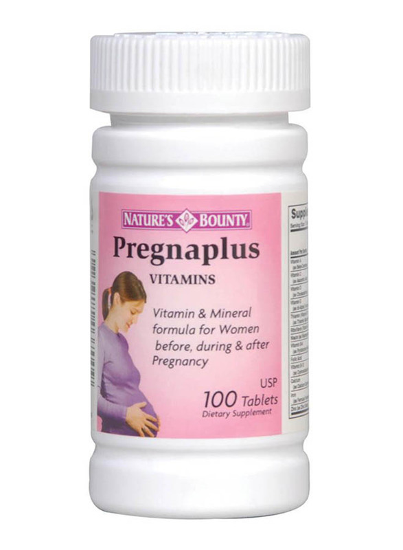 Nature's Bounty Pregnaplus Dietary Supplements, 100 Tablets