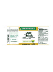 Nature's Bounty Milk Thistle, 1000mg, 50 Softgels