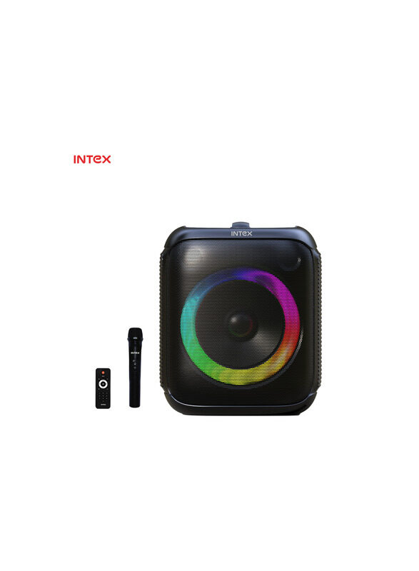 INTEX Rechargable Sound Station 8 Zoom Speaker, Party Box, Microphone, Bluetooth, Wireless ,T1803