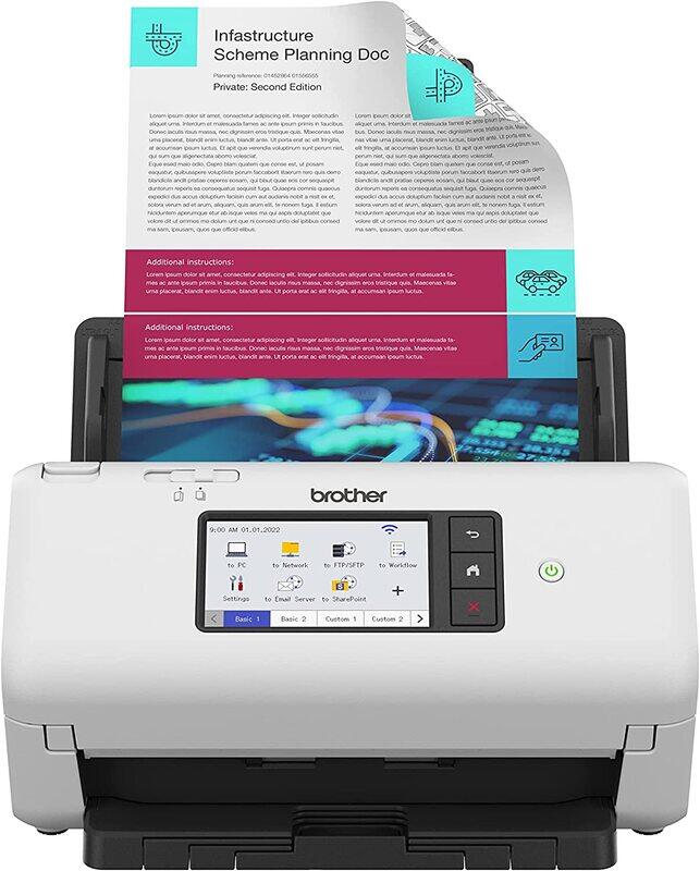 

Brother ADS-4700W Professional Wireless Desktop Colour Scanner, White