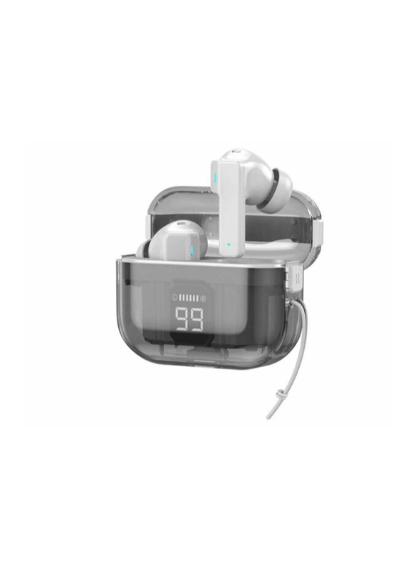 Intex Airstuds Blitz ANC Earbuds, 8 hours Play Time, Bluetooth 5.3, Type-c Fast Charging, White
