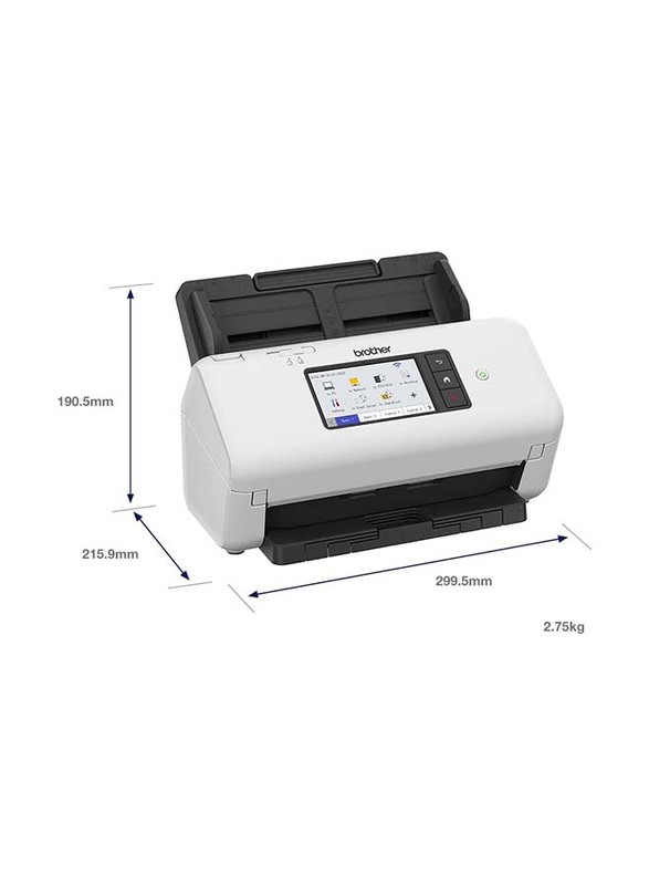 Brother ADS-4700W Professional Wireless Desktop Colour Scanner, White