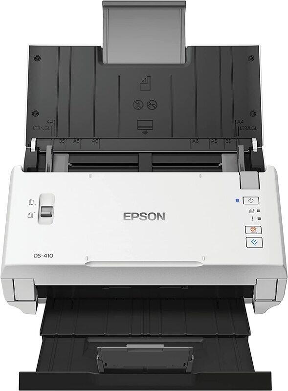 

Epson DS-410 Document Scanner 600 Dpi Optical Resolution, Up To 26 Ppm/52 Ipm Scanning Speed, 3 Color RGB LED, 50 Sheets Capacity, 1 Bit Depth Monochr