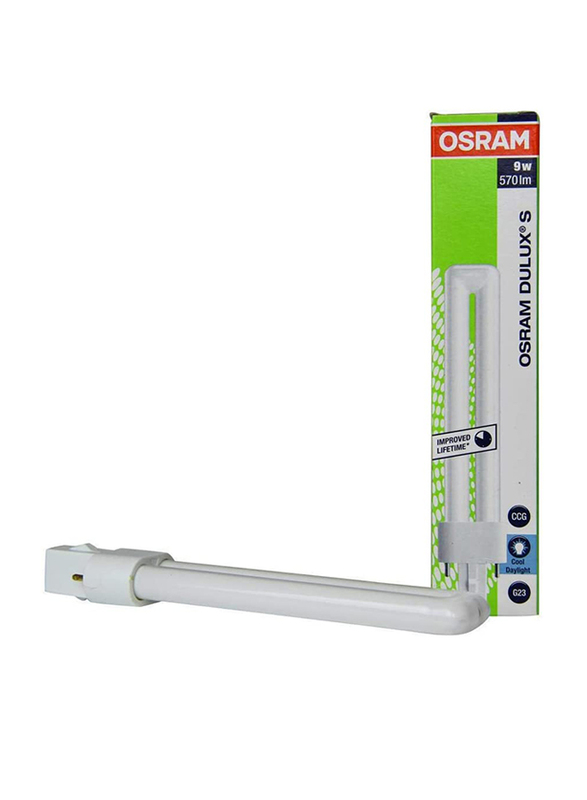 Osram Dulux-S CFL Bulb, 9W 2 Pin, White