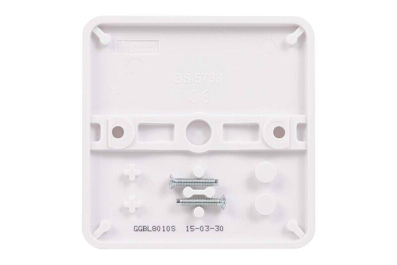 Schneider Electric Lisse - White moulded - blank plate - 1 gang - matt white - GGBL8010S - Pack of 5