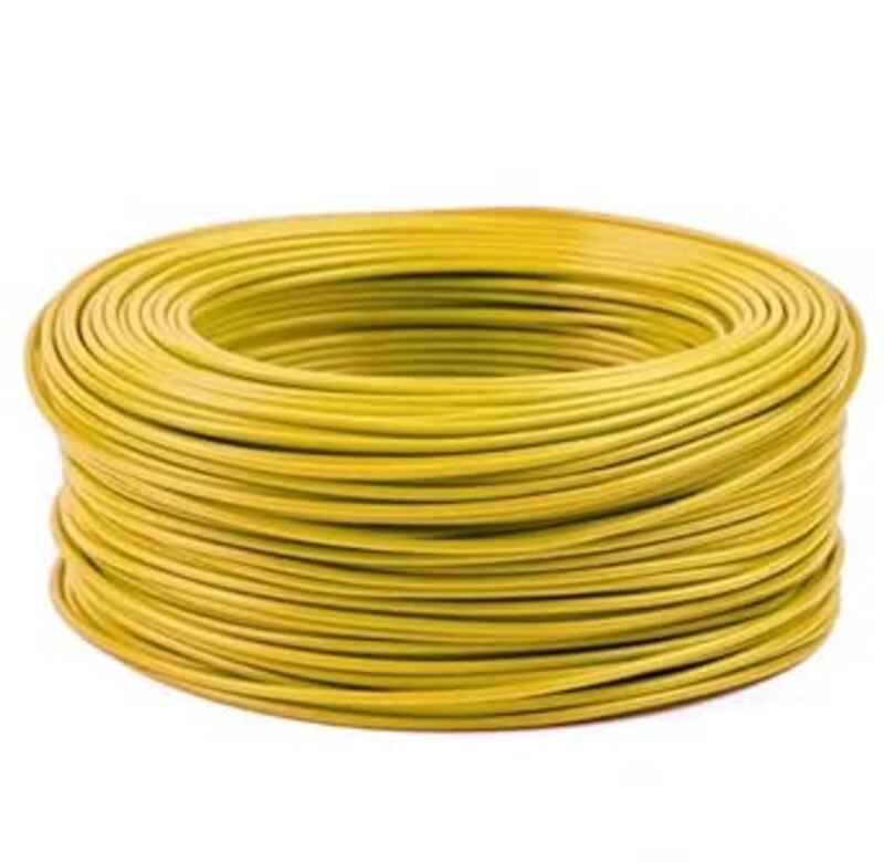 Oman Cables Single Core 2.5 SQMM PVC Wire Yellow Color 91.44 M (100 yards) Roll - 450/750V