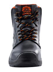 Honeywell Kings KWD301 Mid-Cut Lace Leather Safety Work Boots, Black, Size 7/41EU