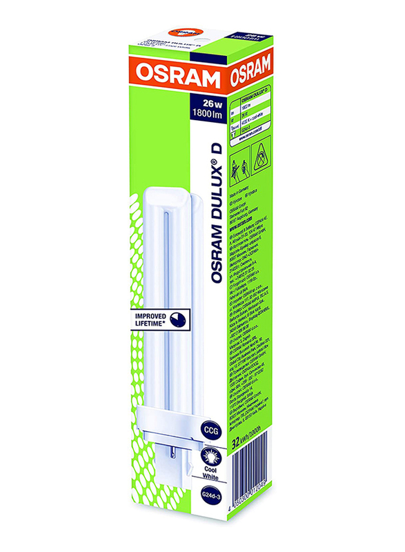 Osram 487106 CFL Bulb, 13W, G24D-1, Cool Daylight White