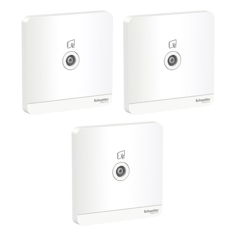 

Schneider Electric AvatarOn, TV socket, , 75 Ohm, White (Model Number-E8331TV_WE) - Pack of 3