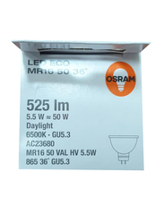 Osram Eco Mr16 Spot Light, 525 Lumens, 6500K, 10 Pieces, White