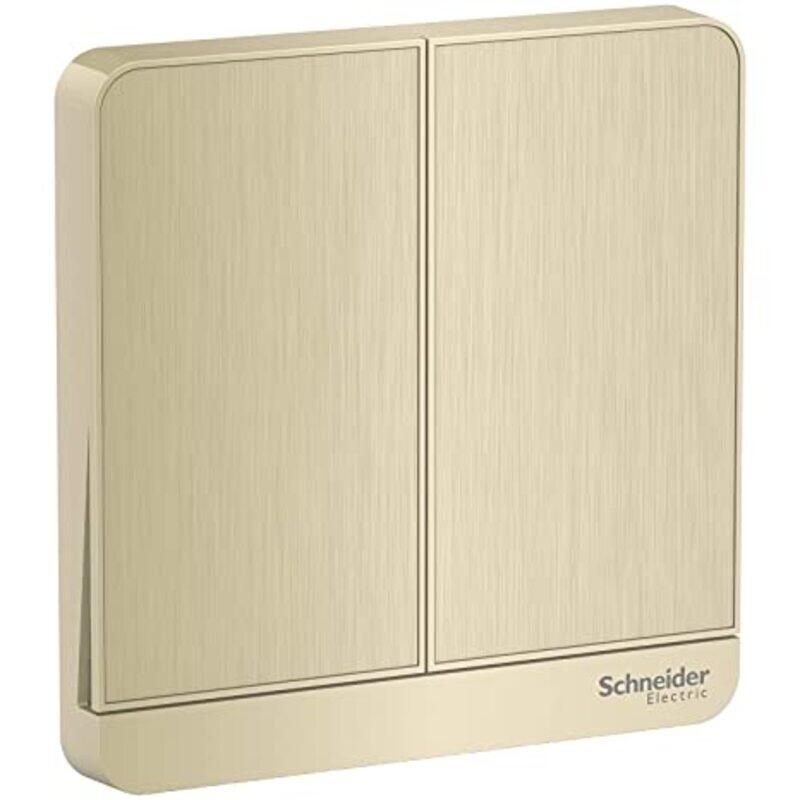 

Schneider Electric E8332L1_GH AvatarOn, 2 switches/Gangs, 16AX, 250V, 1 way, Metal Gold Hairline