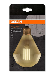 Osram 1906 Diamond Shape Vintage LED Lamp, 40W, Warm White