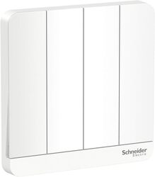 Schneider Electric AvatarOn E8334L2_WE 4 switches 16AX 250V 2 way White - Pack of 3