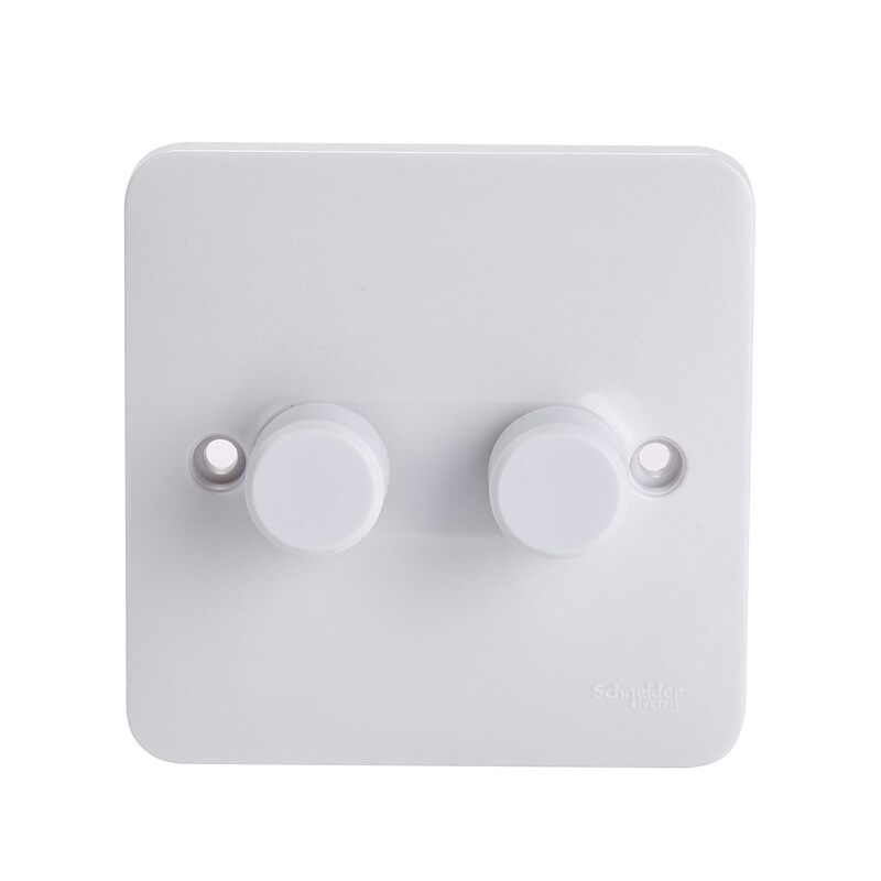 Schneider Electric Lisse - universal dimmer - 2 gangs - 2 way - LED - 100W, white - GGBL6022LMS
