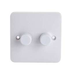 Schneider Electric Lisse - universal dimmer - 2 gangs - 2 way - LED - 100W, white - GGBL6022LMS