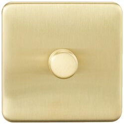 Schneider Electric Lisse - Universal Dimmer - 1 gang 2 way - 400W/VA Satin Brass - GGBL6012CSBS