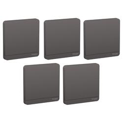 Schneider Avataron Switch, 16Ax, 250V, 1 Way - Dark Grey E8331L1_Dg - Pack of 5