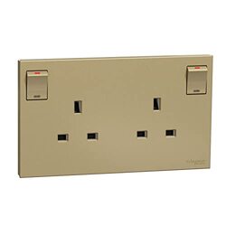 Schneider Electric Avataron C Switched Socket E87T25_WG, 2 Gangs, 13A Wine Gold 250 V