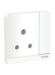 Schneider Electric AvatarOn 3P 15A Switched Socket 250V, E8315_15N_WE_G12, White