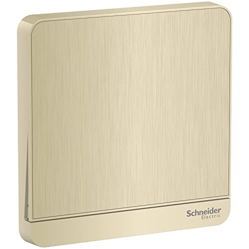 Schneider Electric E8331L2_GH AvatarOn Gold - One Gang Two Way - Intermediate - 16AX 250V Metal Gold Hairline - Pack of 5