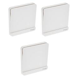 Schneider Electric E8331L1_WE AvatarOn White - 1-way plate switch 1 gang - 16AX - White - Pack of 3