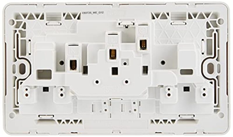 Schneider Electric E83T25_WE_G12 AvatarOn White - Double switched socket 13 A 230 V 1 gang -White - Pack of 3