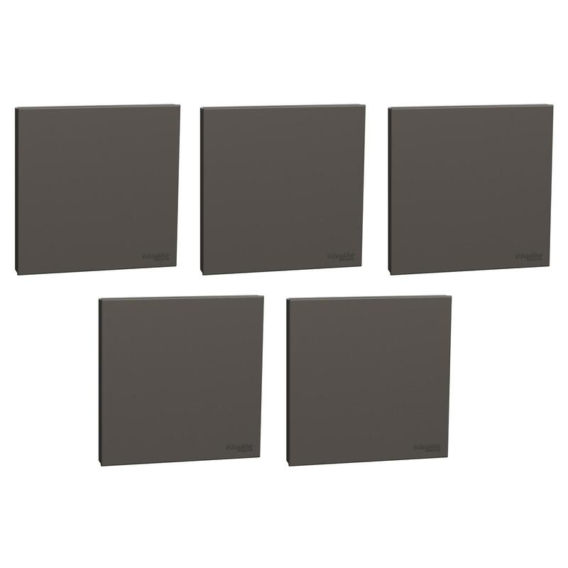 Schneider Electric Blank Plate, AvatarOn C, 1 gang, dark grey - Pack of 5