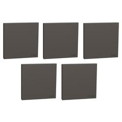 Schneider Electric Blank Plate, AvatarOn C, 1 gang, dark grey - Pack of 5