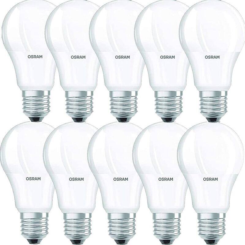 

Osram E27 Dimmable LED Bulb 8W Warm White 2700K , Pack of 10