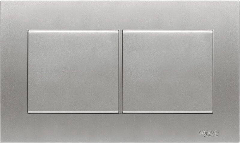 Schneider Electric 2Gang Blank Plate, Aluminium silver - KBT30_AS