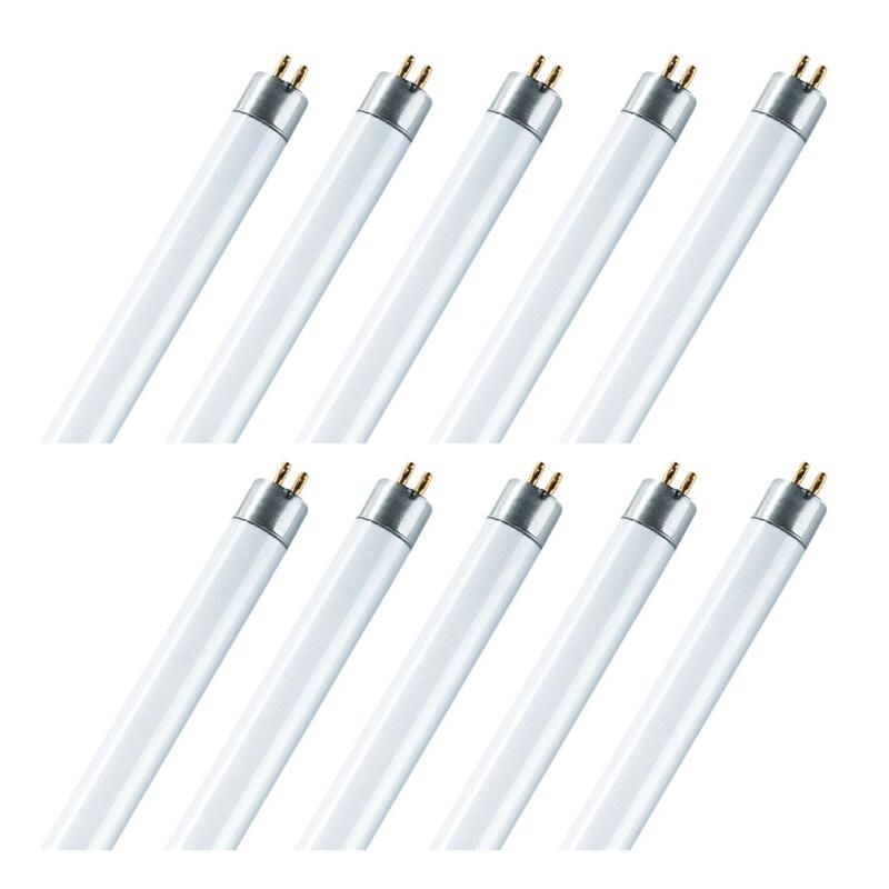 Osram T5 HE Tube Light Lumilux 14 Watts 2700k Extra Warm White, G5 Base  - Pack of 10 (55 CM) - Pack of 10