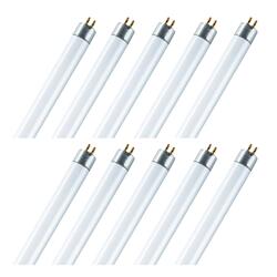 Osram T5 HE Tube Light Lumilux 14 Watts 2700k Extra Warm White, G5 Base  - Pack of 10 (55 CM) - Pack of 10